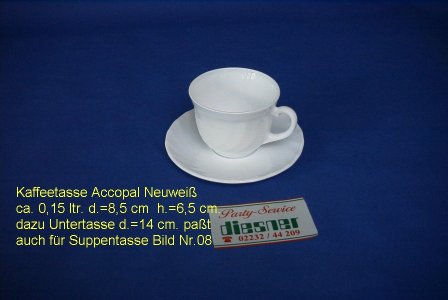 Kaffe Tasse Arcopal Neiweiß